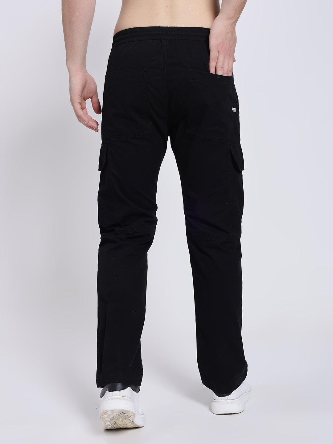 Men's Black Six Pocket Cargo Comfort Fit