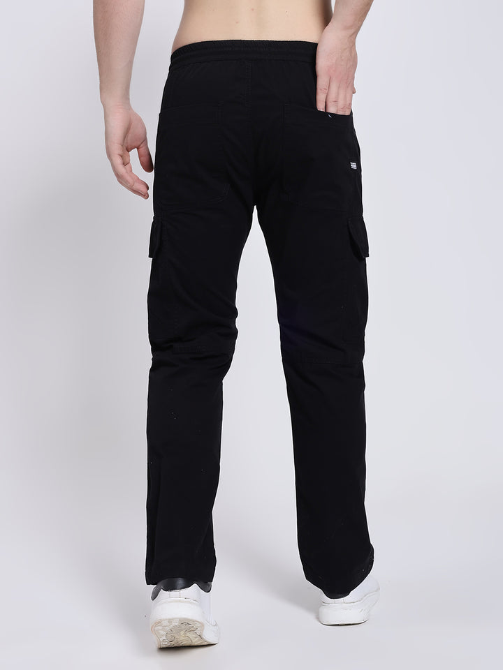 Men's Black Six Pocket Cargo Comfort Fit