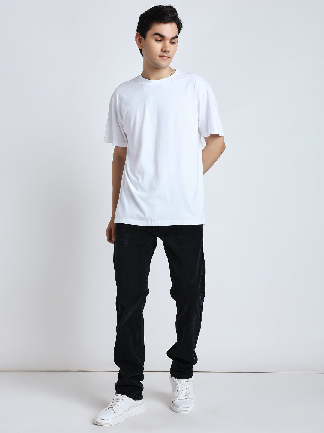 Coal black tapperd jeans