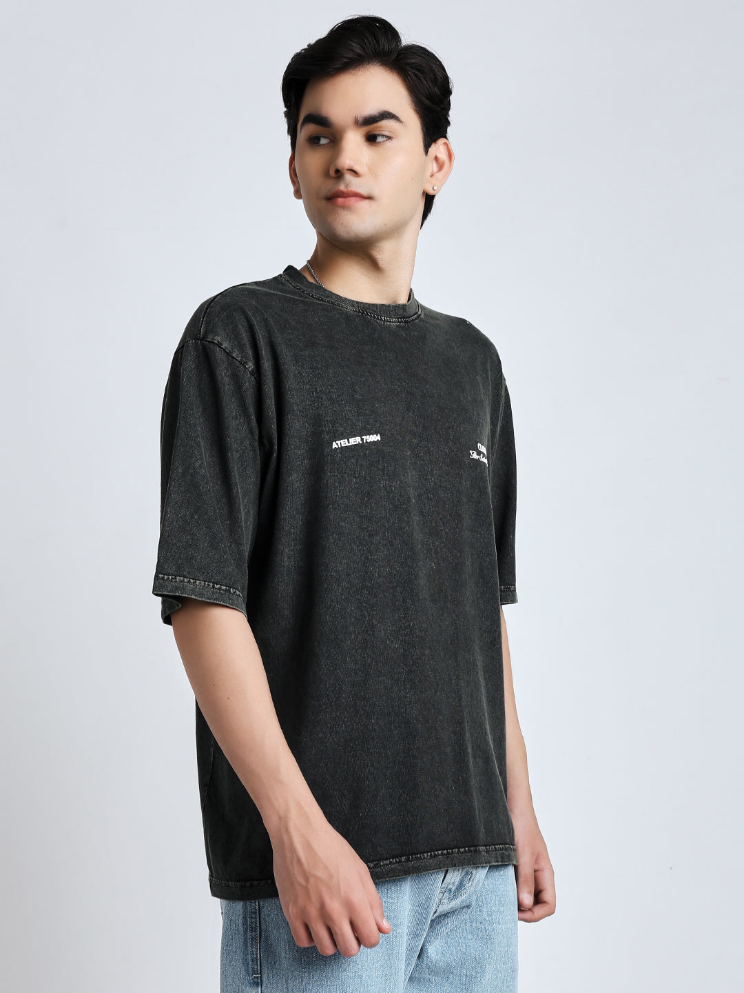 Black saint street wear club T-shirt