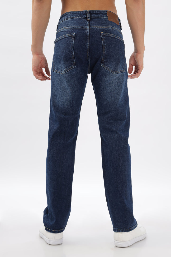 DARK BLUE WASH JEANS