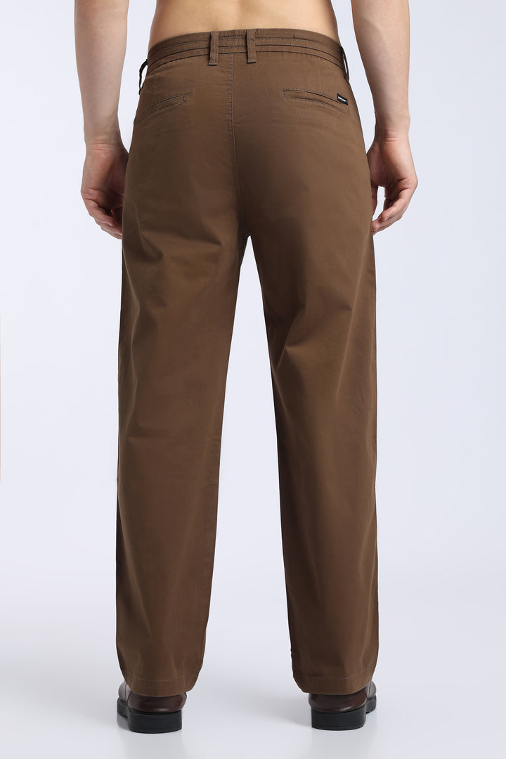 Men’s Congo Brown Relaxed Fit Straight Leg Pants