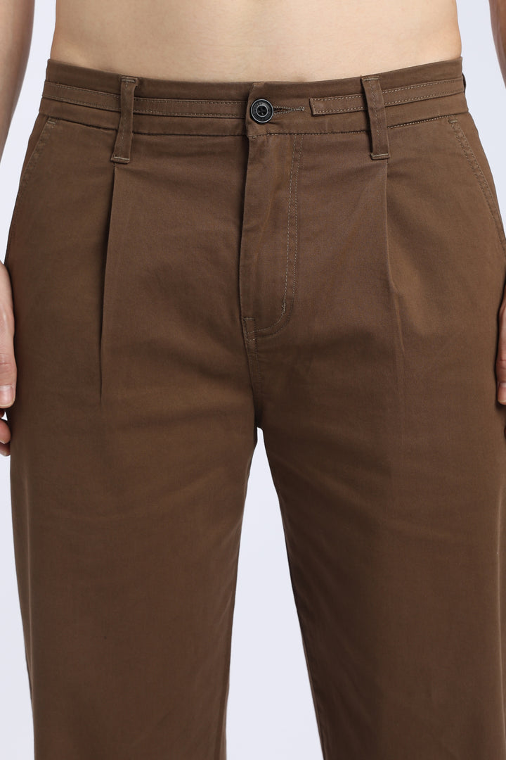 Men’s Congo Brown Relaxed Fit Straight Leg Pants