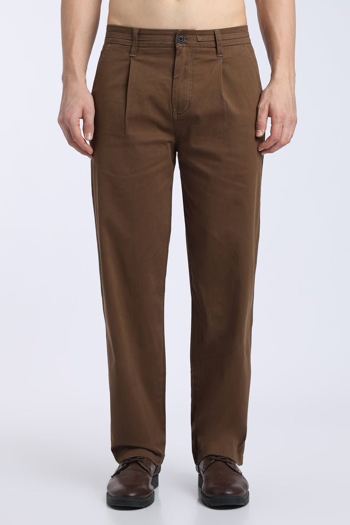 Men’s Congo Brown Relaxed Fit Straight Leg Pants