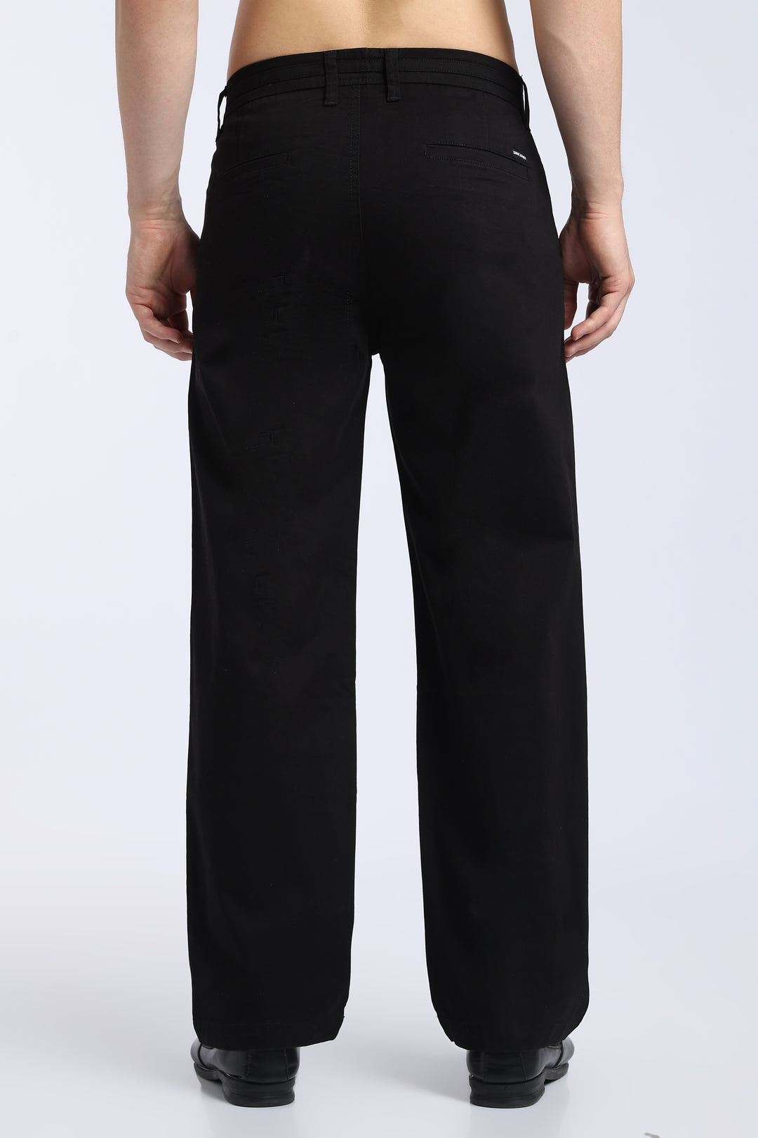Men’s Black Relaxed Fit Straight Leg Pants