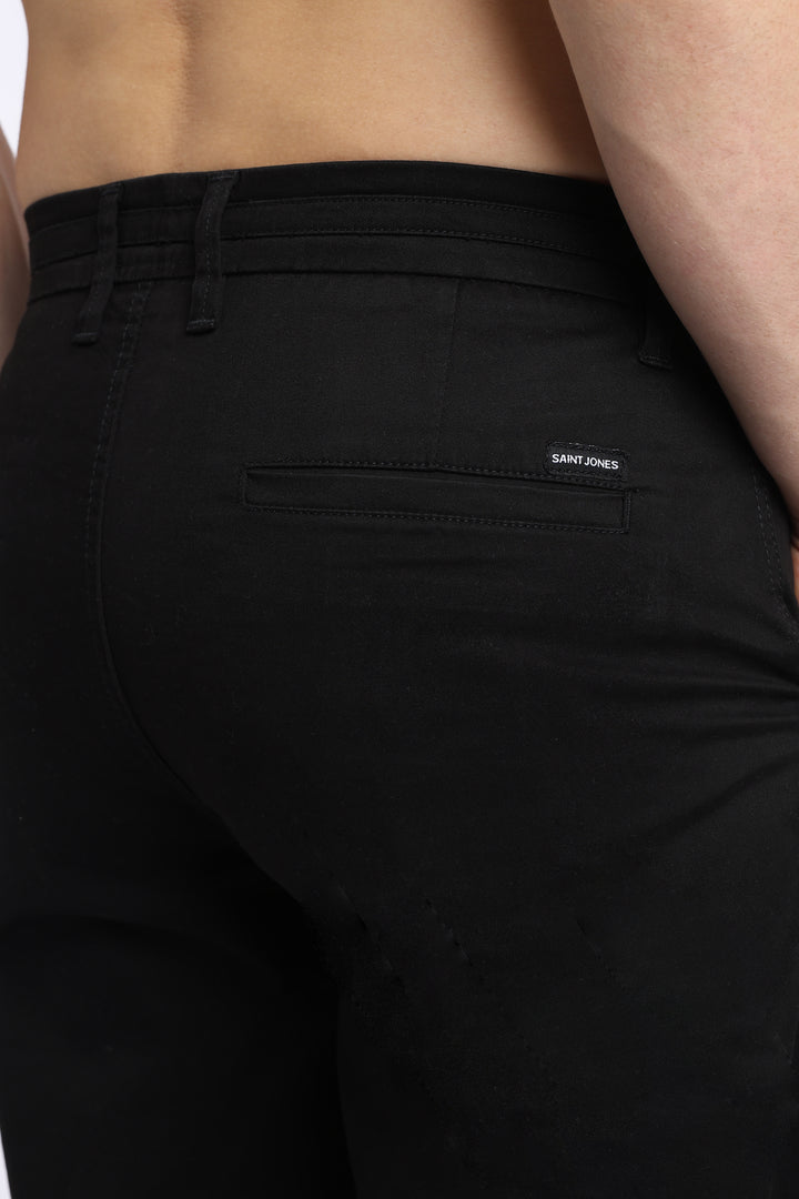 Men’s Black Relaxed Fit Straight Leg Pants
