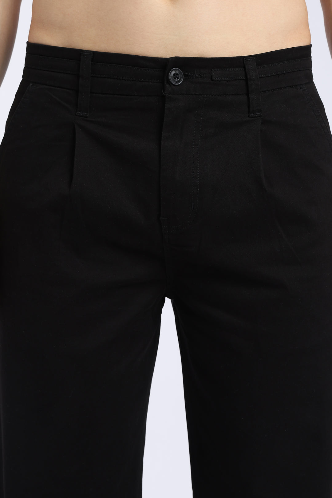 Men’s Black Relaxed Fit Straight Leg Pants