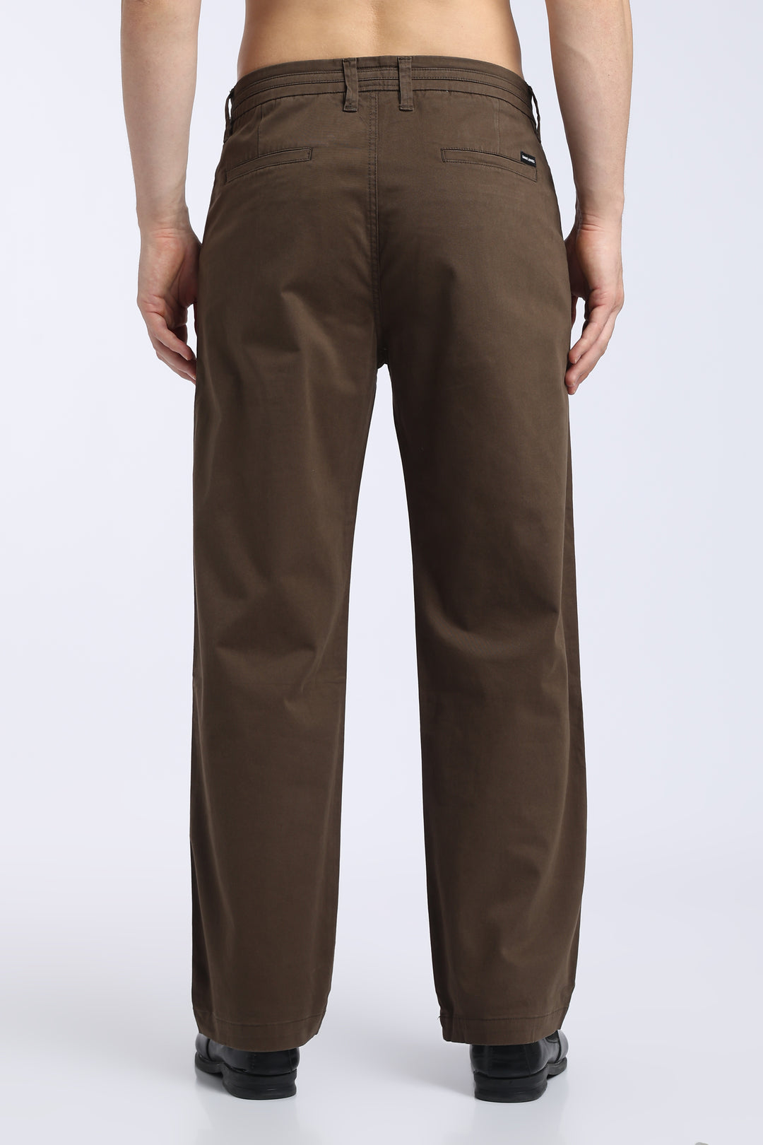 Men’s Woody Brown Relaxed Fit Straight Leg Pants