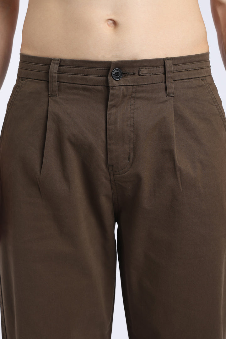 Men’s Woody Brown Relaxed Fit Straight Leg Pants