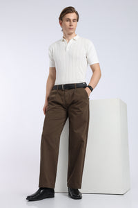 Men’s Woody Brown Relaxed Fit Straight Leg Pants