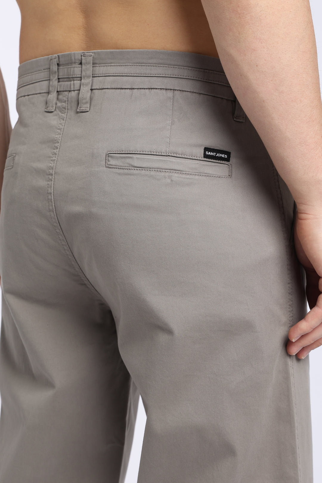 Men’s Warm Grey Relaxed Fit Straight Leg Pants