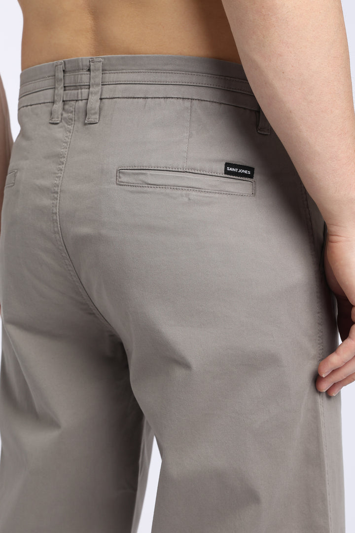 Men’s Warm Grey Relaxed Fit Straight Leg Pants