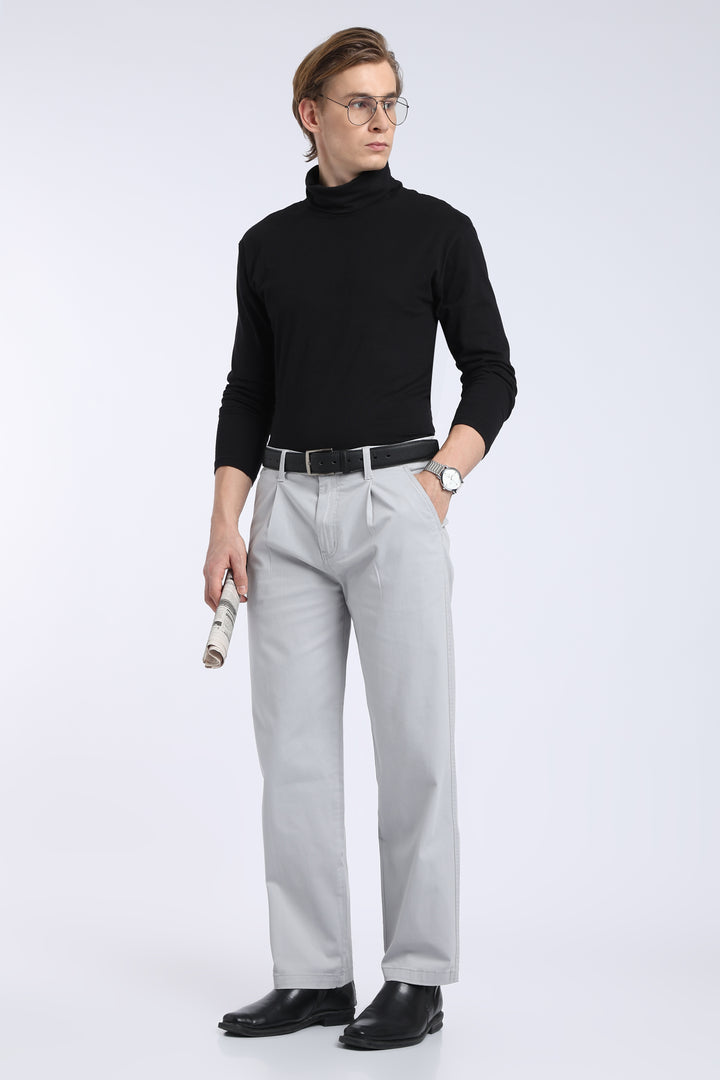 Men’s Quill Grey Relaxed Fit Straight Leg Pants