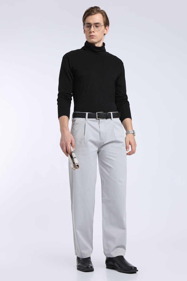 Men’s Quill Grey Relaxed Fit Straight Leg Pants