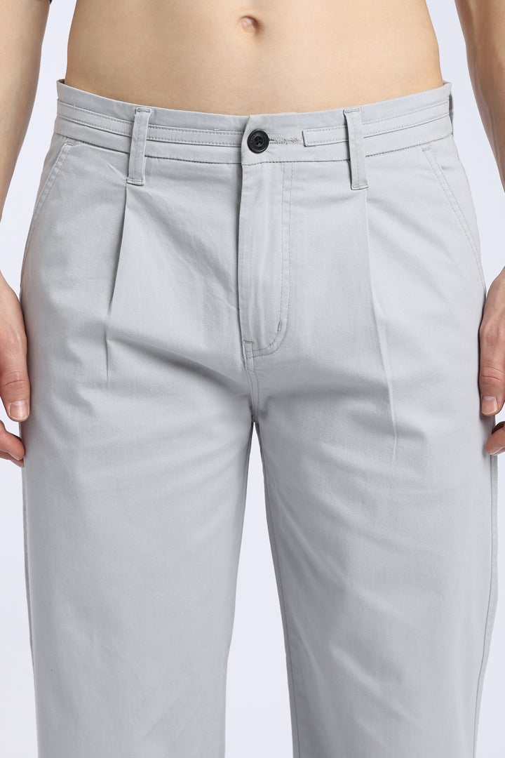 Men’s Quill Grey Relaxed Fit Straight Leg Pants