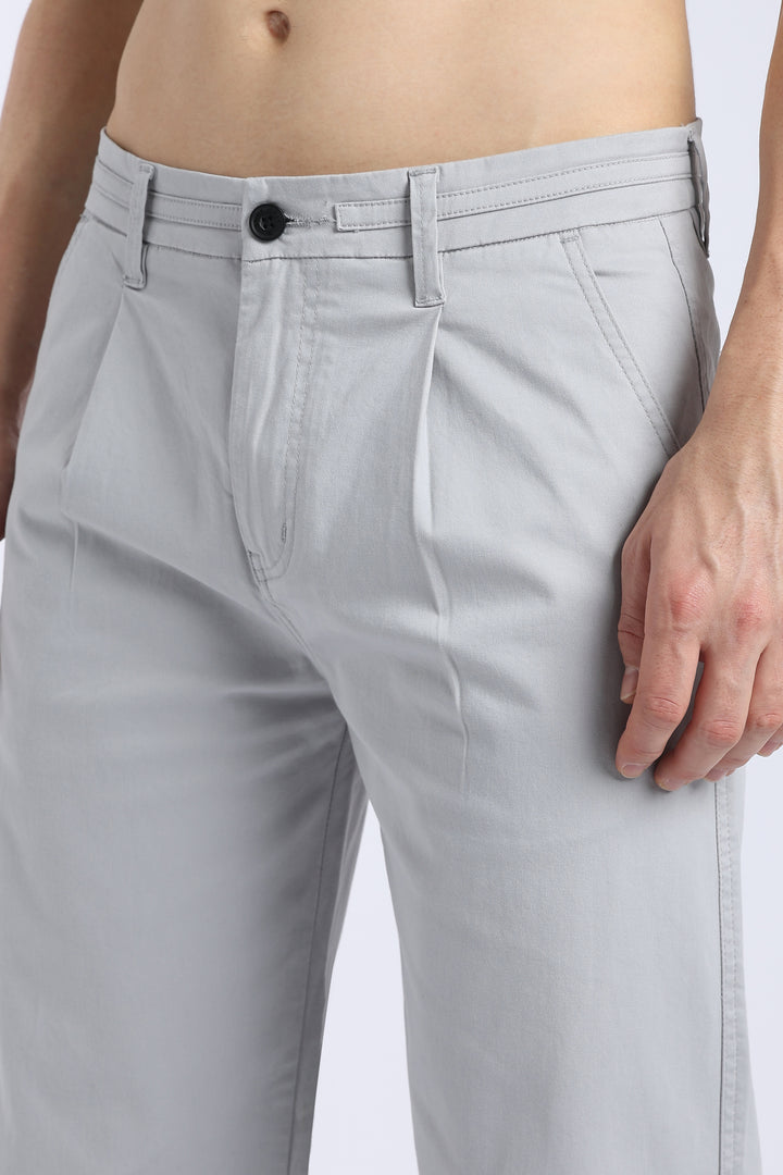 Men’s Quill Grey Relaxed Fit Straight Leg Pants