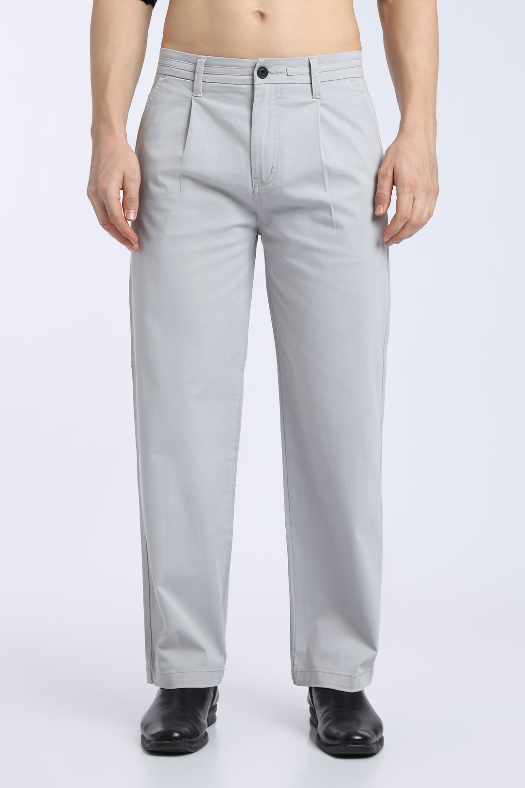 Men’s Quill Grey Relaxed Fit Straight Leg Pants