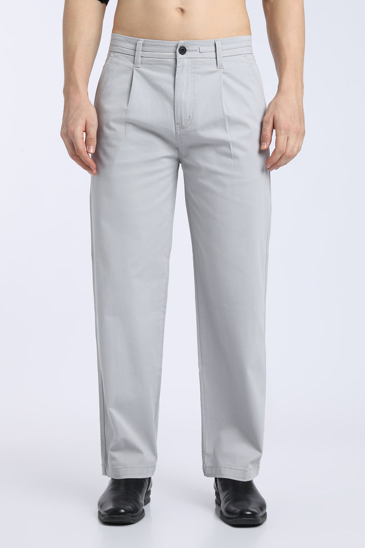 Men’s Quill Grey Relaxed Fit Straight Leg Pants