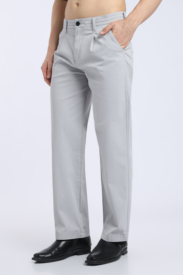 Men’s Quill Grey Relaxed Fit Straight Leg Pants