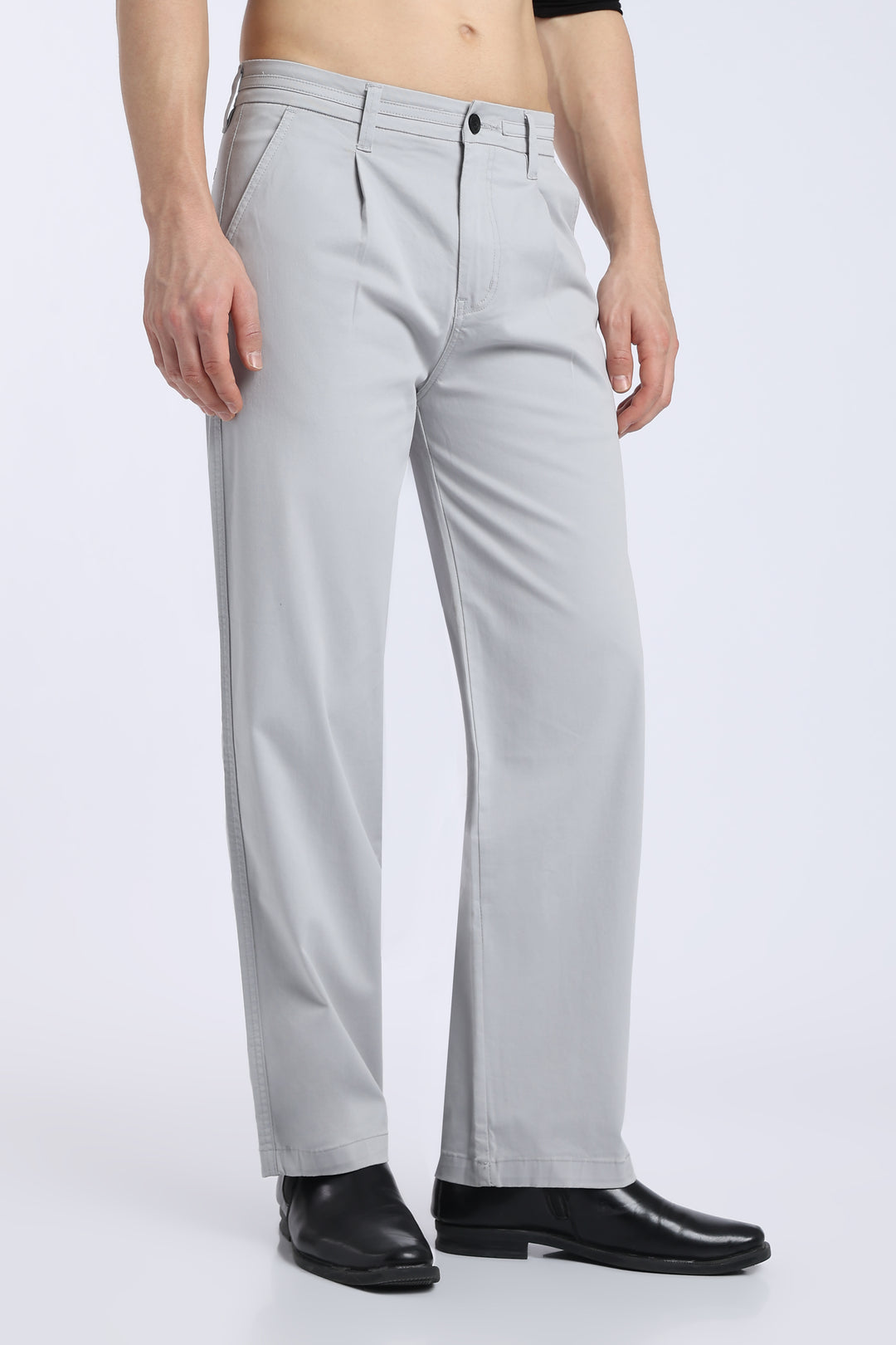 Men’s Quill Grey Relaxed Fit Straight Leg Pants