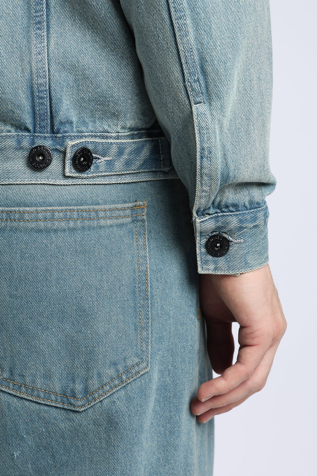 Men’s Vintage Washed Blue Denim Trucker Jacket