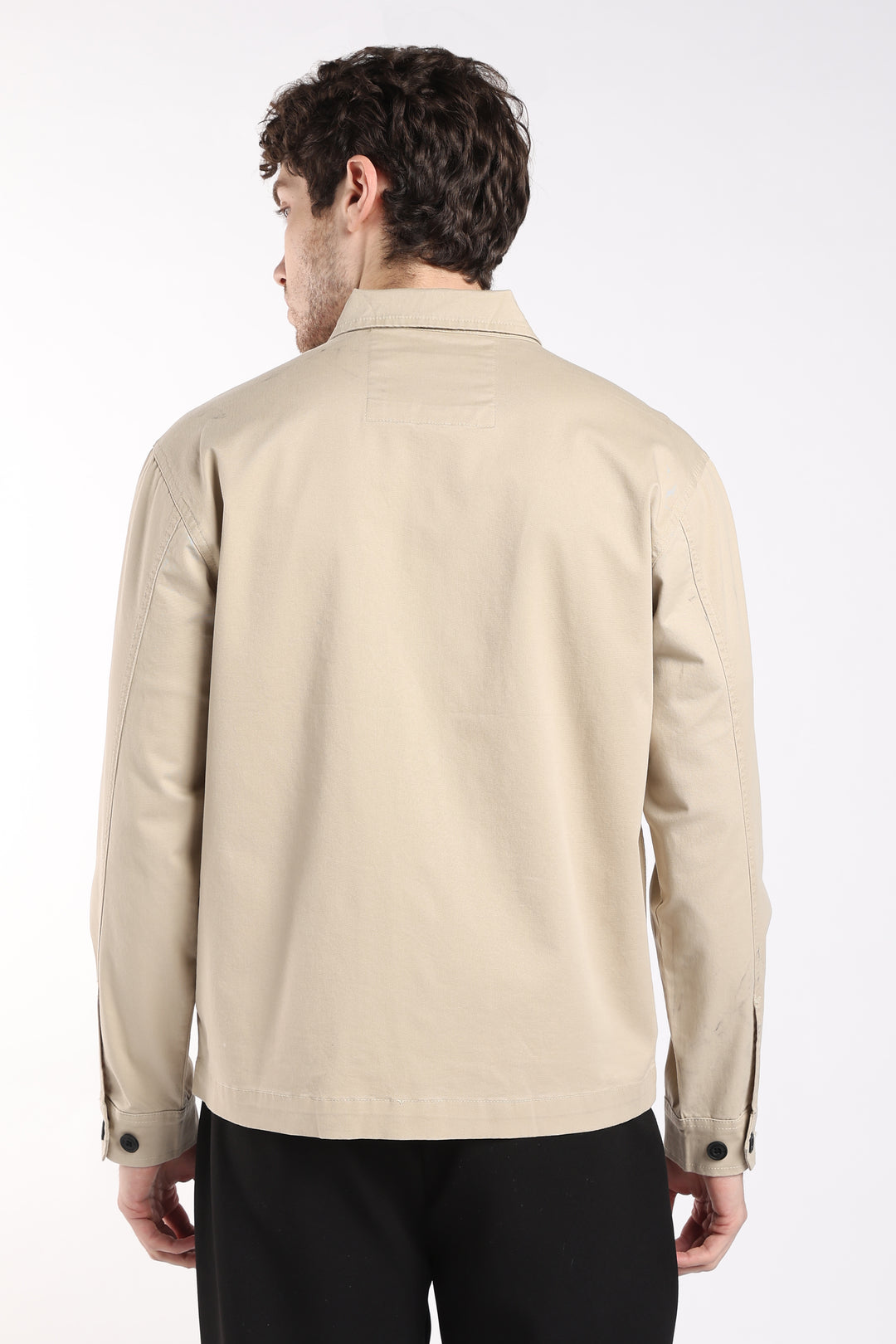 Men’s Almond Utility Zip Jacket