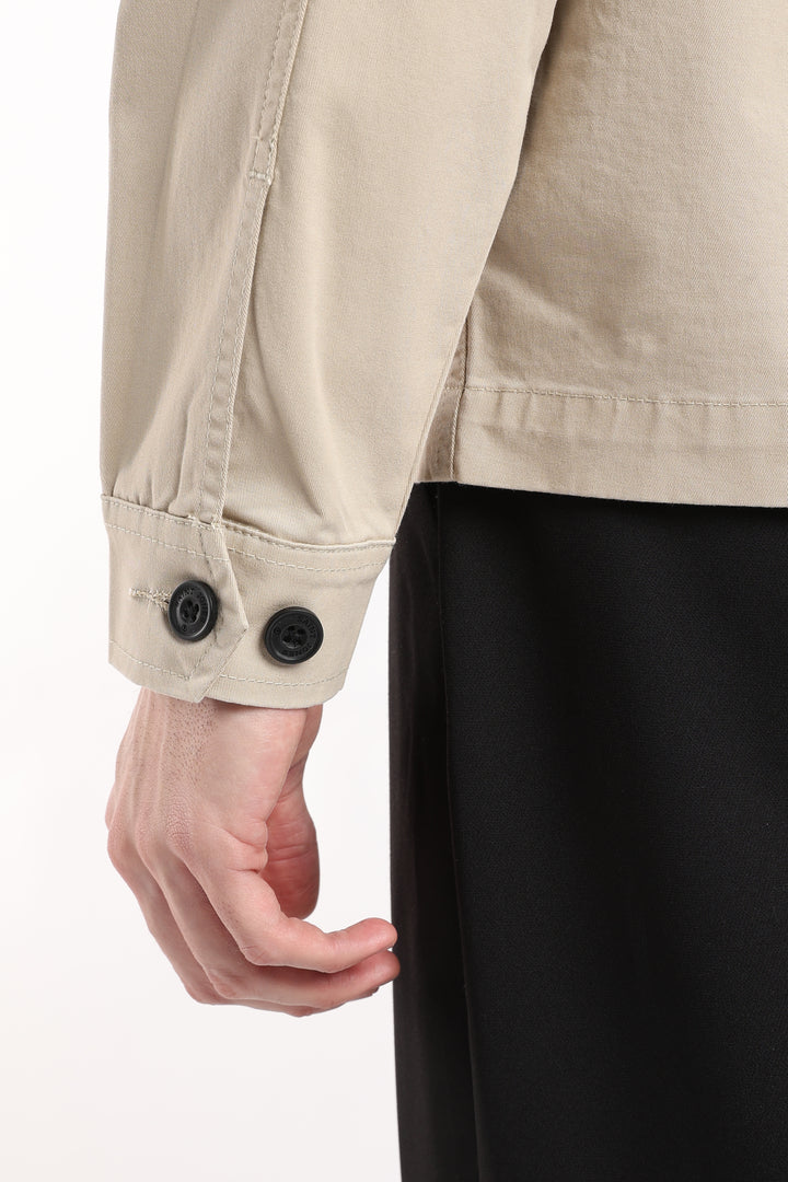 Men’s Almond Utility Zip Jacket