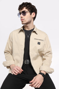 Men’s Almond Utility Zip Jacket