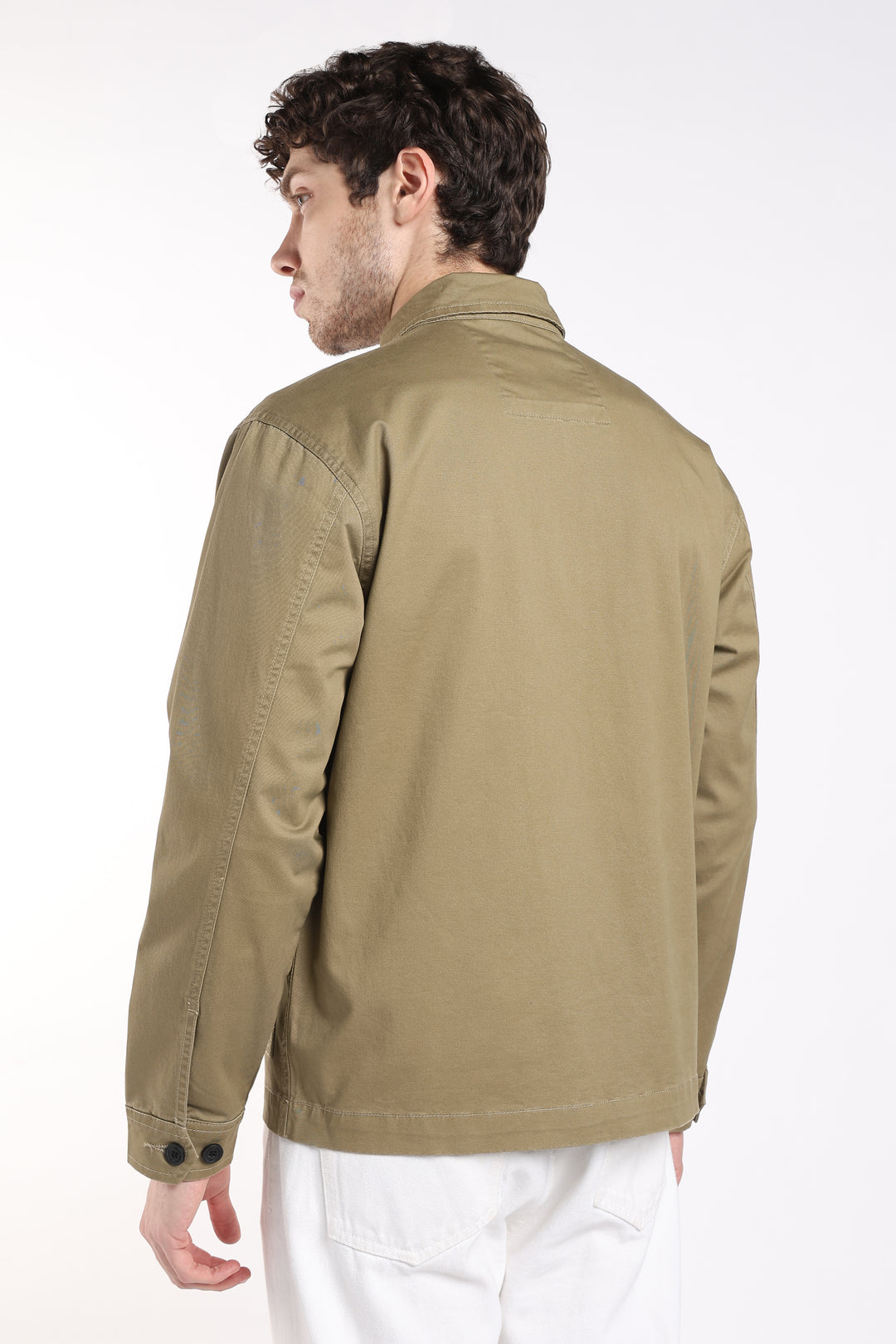 Men’s Olive Utility Zip Jacket
