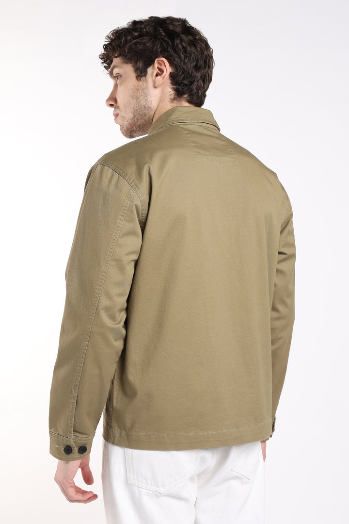 Men’s Olive Utility Zip Jacket