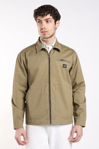 Men’s Olive Utility Zip Jacket