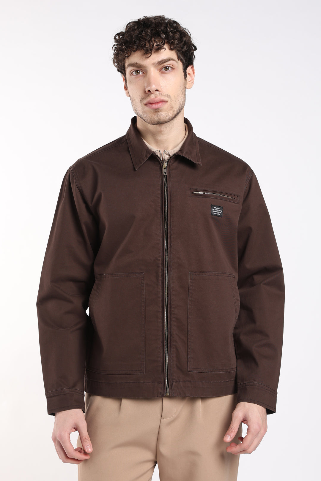 Men’s Congo Brown Utility Zip Jacket