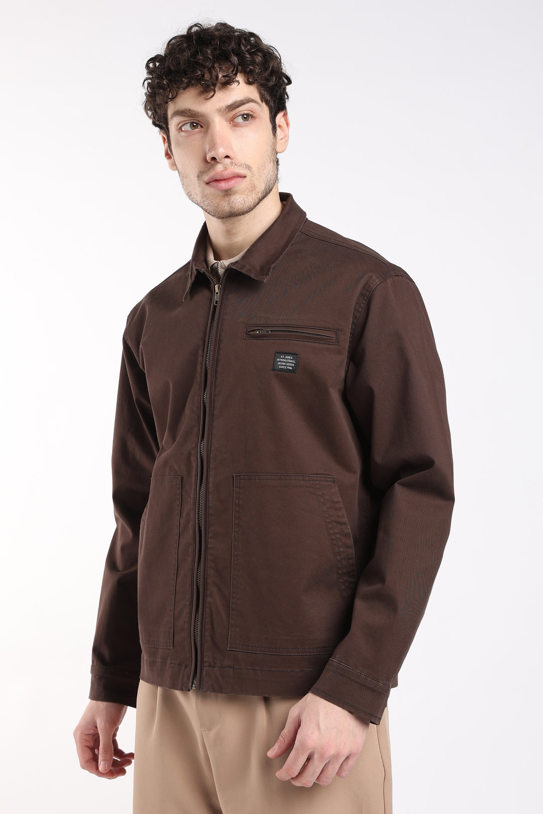 Men’s Congo Brown Utility Zip Jacket