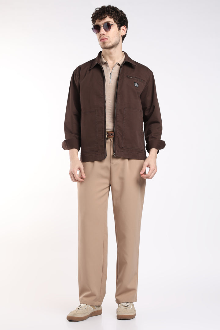 Men’s Congo Brown Utility Zip Jacket
