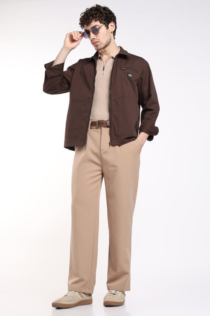 Men’s Congo Brown Utility Zip Jacket