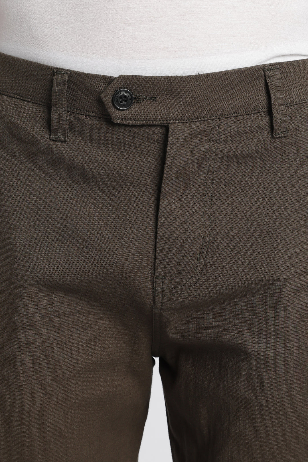 Men’s Woody Brown Relaxed Linen Casual Pants