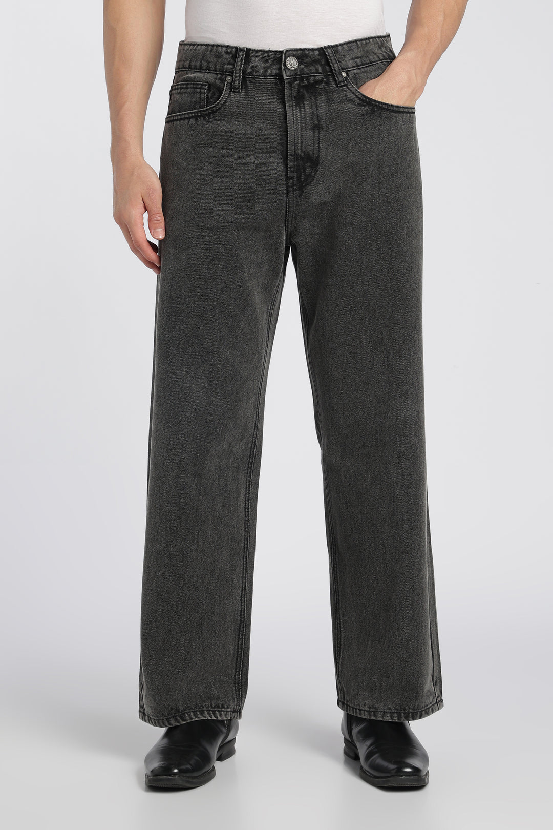 Men’s Dark Grey Loose Fit Denim Jeans