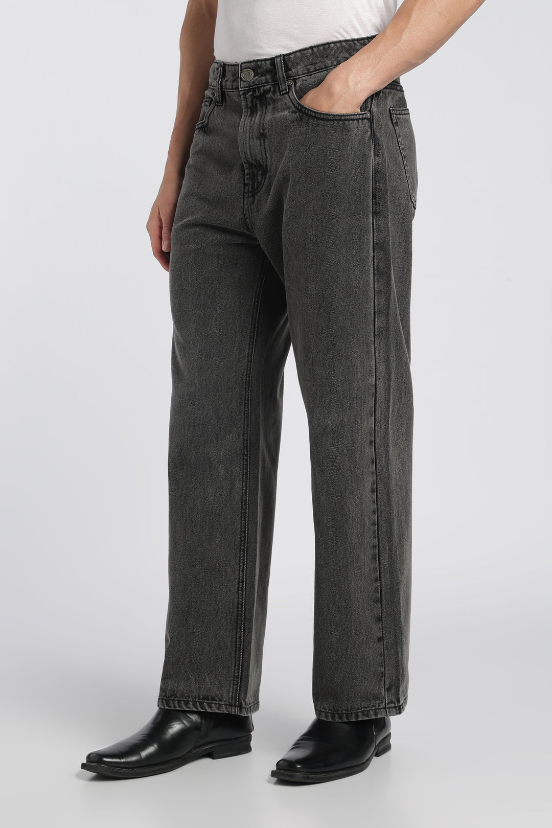 Men’s Dark Grey Loose Fit Denim Jeans