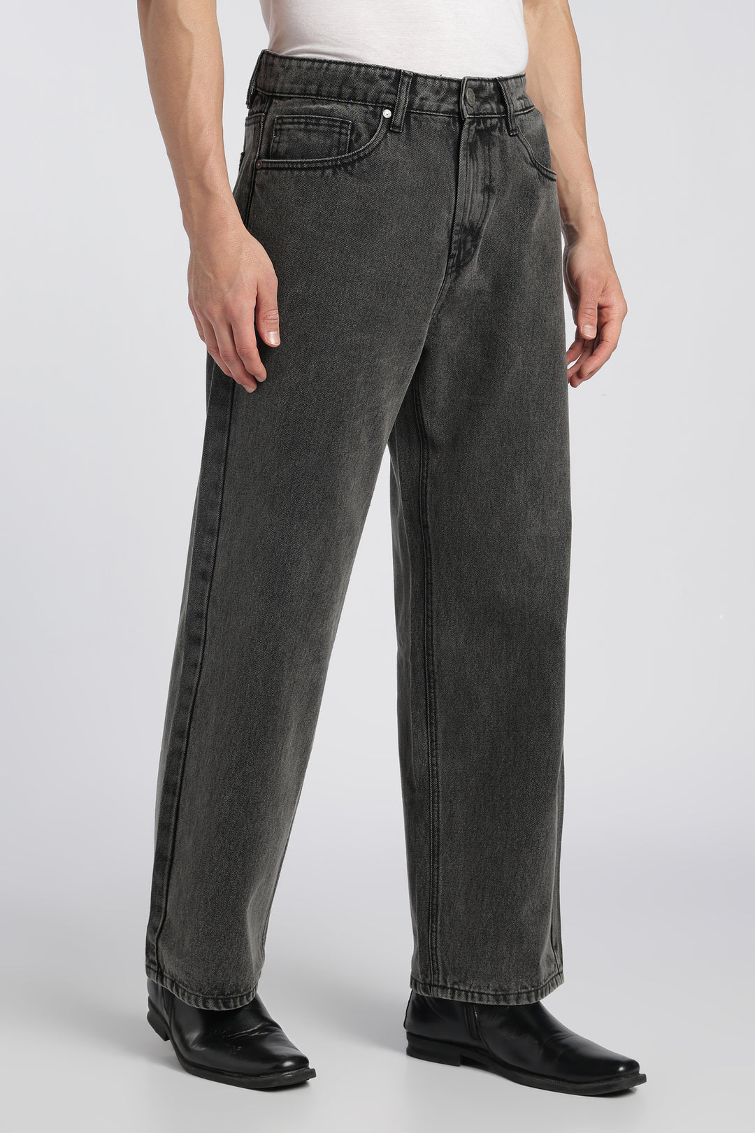 Men’s Dark Grey Loose Fit Denim Jeans
