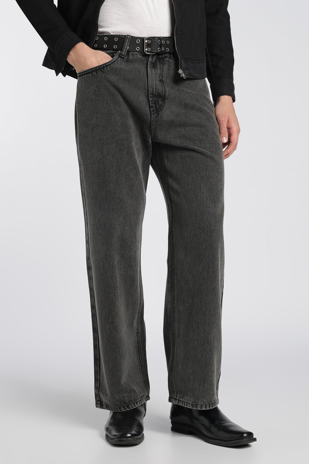 Men’s Dark Grey Loose Fit Denim Jeans