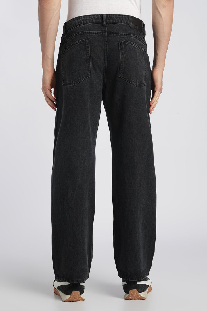 Men’s Jet Black Loose Fit Denim Jeans