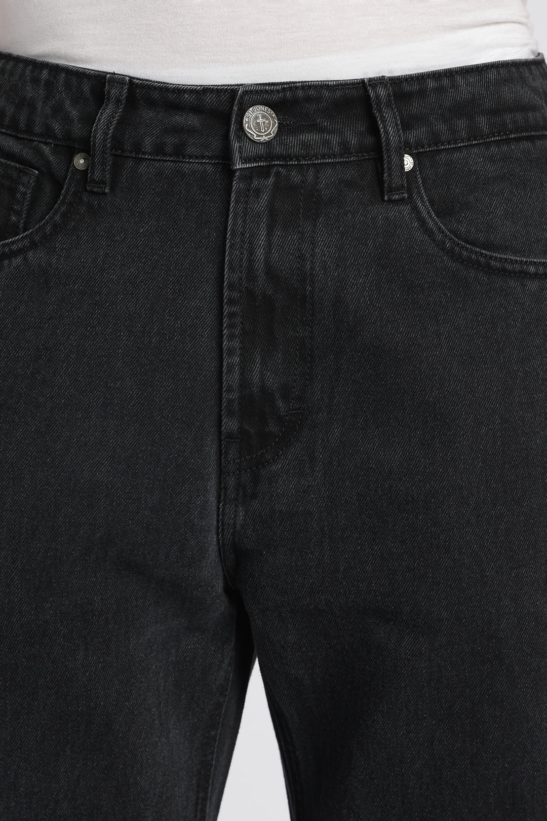 Men’s Jet Black Loose Fit Denim Jeans