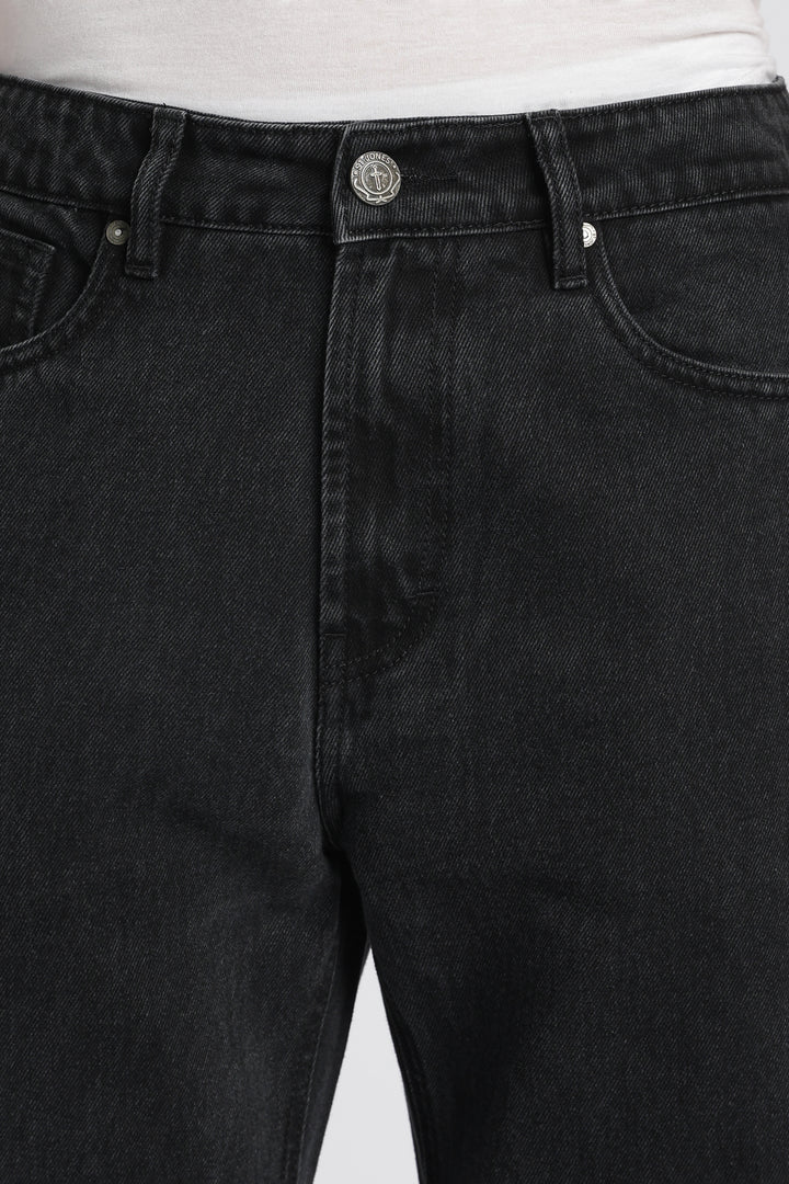 Men’s Jet Black Loose Fit Denim Jeans