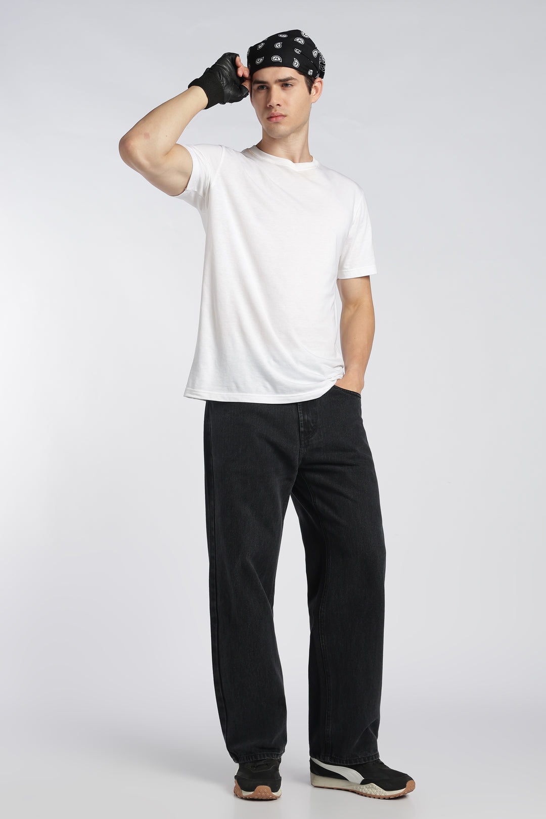Men’s Jet Black Loose Fit Denim Jeans
