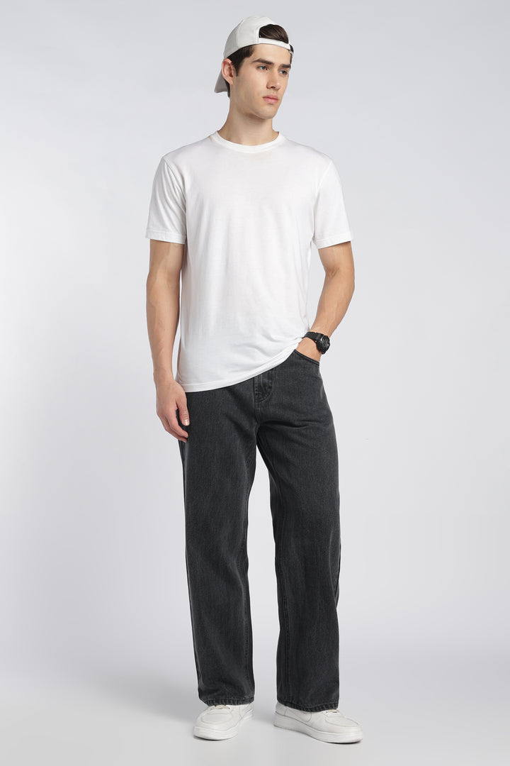 Men’s Charcoal Black Loose Fit Denim Jeans