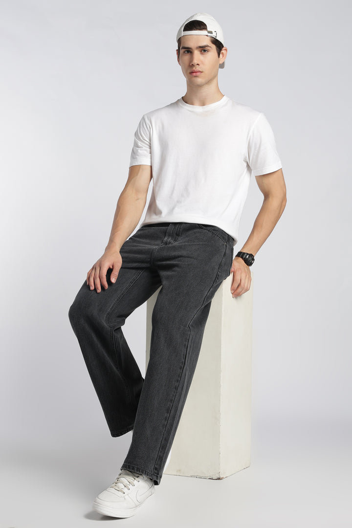 Men’s Charcoal Black Loose Fit Denim Jeans