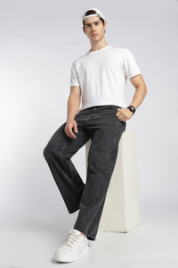 Men’s Charcoal Black Loose Fit Denim Jeans