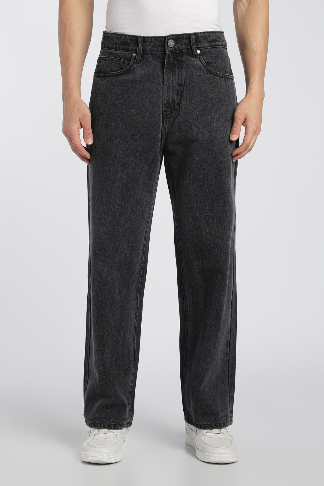 Men’s Charcoal Black Loose Fit Denim Jeans