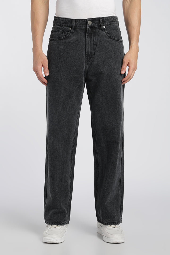 Men’s Charcoal Black Loose Fit Denim Jeans