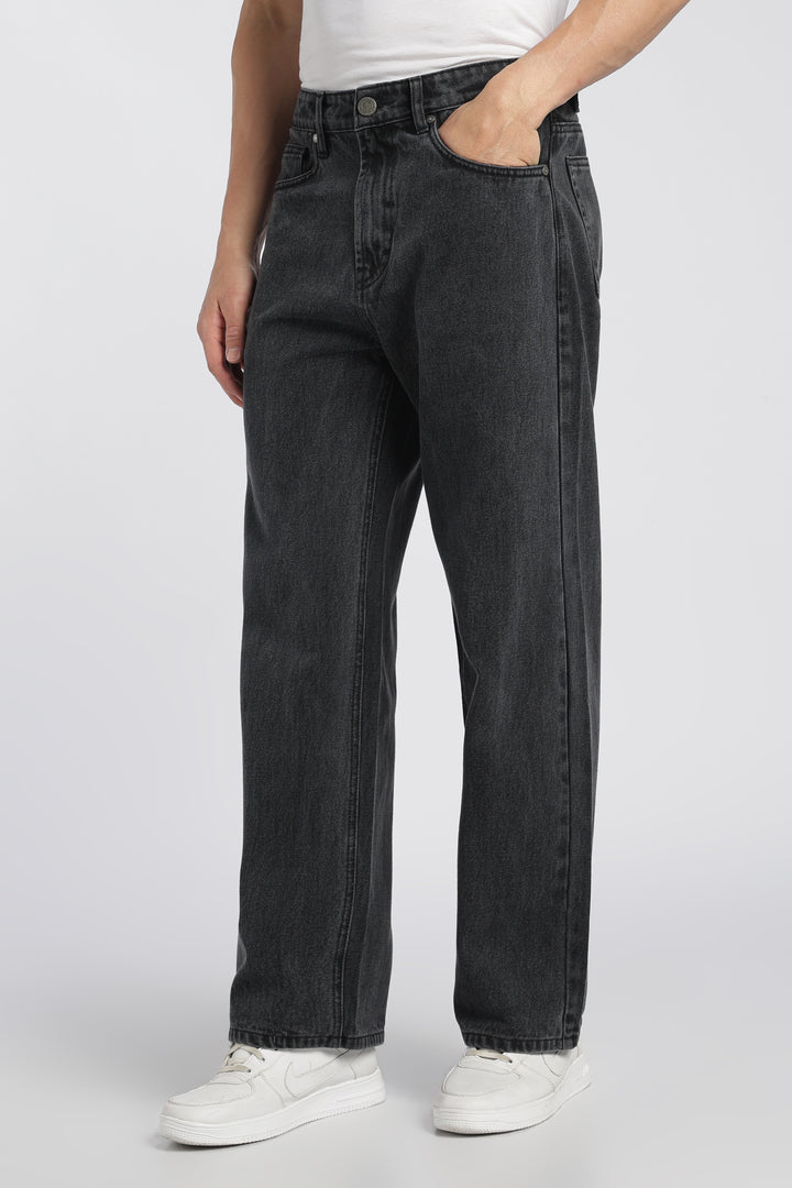 Men’s Charcoal Black Loose Fit Denim Jeans